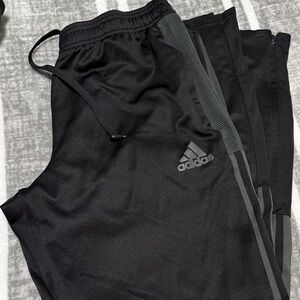 Adidas Black and Gray Athletic Pants